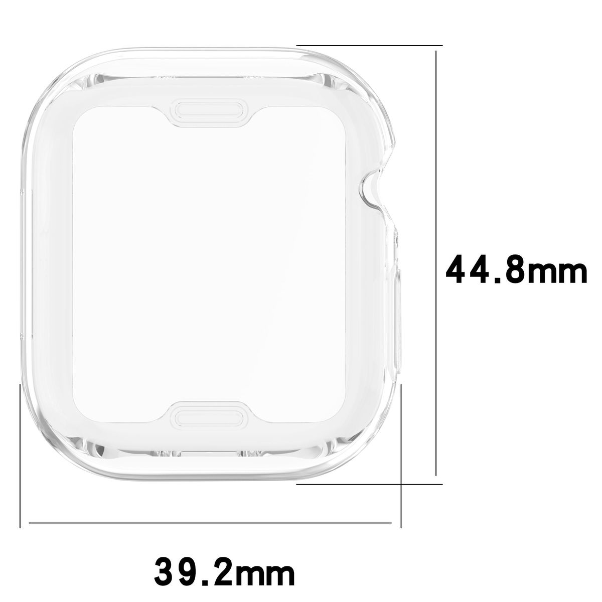 Wymiary plecków Bizon Case Watch Felipe dla Apple Watch 11 / 10 (42mm)